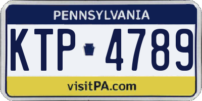 PA license plate KTP4789