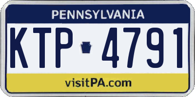 PA license plate KTP4791