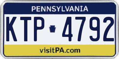 PA license plate KTP4792
