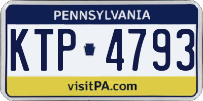 PA license plate KTP4793