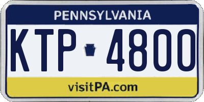 PA license plate KTP4800