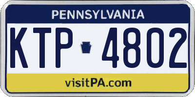 PA license plate KTP4802
