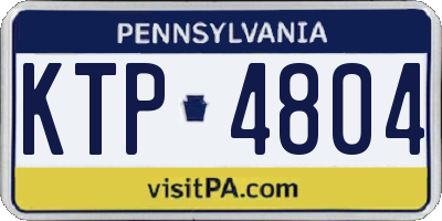 PA license plate KTP4804