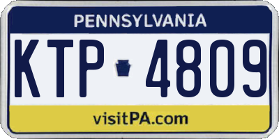 PA license plate KTP4809