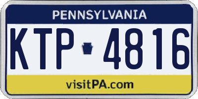 PA license plate KTP4816