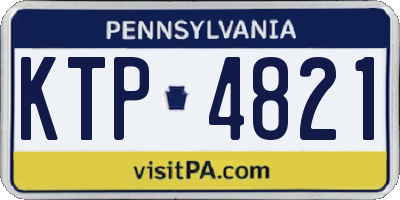 PA license plate KTP4821