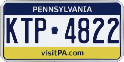 PA license plate KTP4822