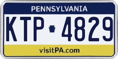 PA license plate KTP4829