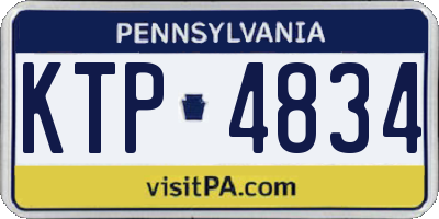 PA license plate KTP4834