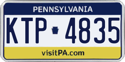 PA license plate KTP4835