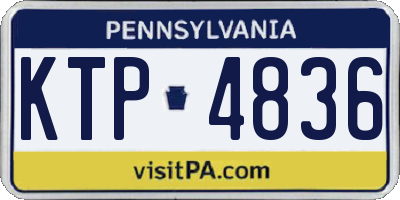 PA license plate KTP4836