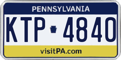 PA license plate KTP4840