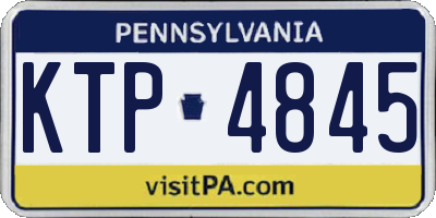 PA license plate KTP4845