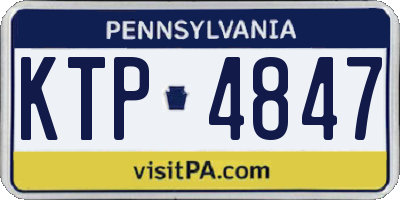 PA license plate KTP4847