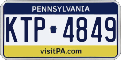 PA license plate KTP4849
