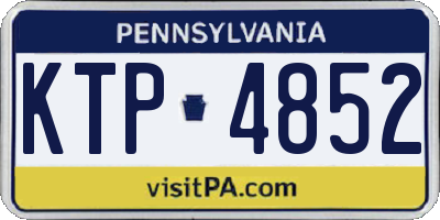 PA license plate KTP4852