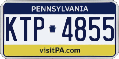 PA license plate KTP4855