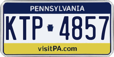 PA license plate KTP4857