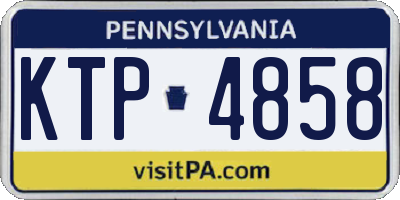 PA license plate KTP4858