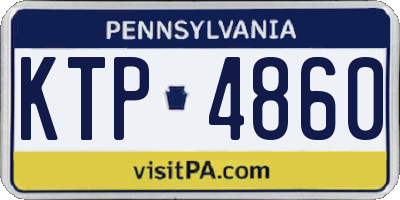 PA license plate KTP4860
