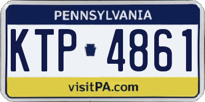 PA license plate KTP4861