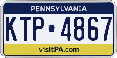 PA license plate KTP4867