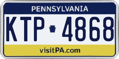 PA license plate KTP4868