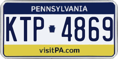 PA license plate KTP4869