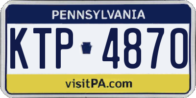 PA license plate KTP4870