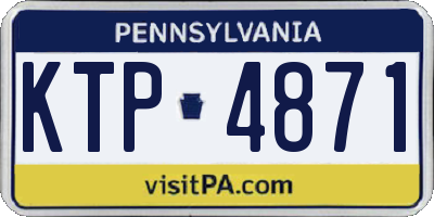 PA license plate KTP4871