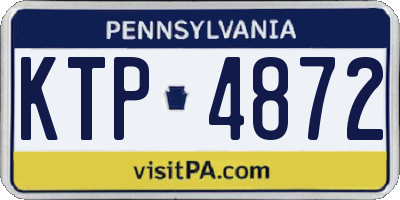 PA license plate KTP4872