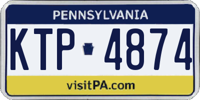 PA license plate KTP4874