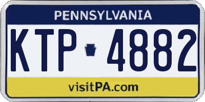 PA license plate KTP4882