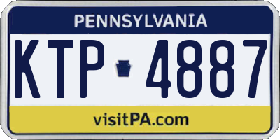 PA license plate KTP4887