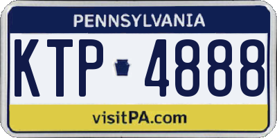 PA license plate KTP4888