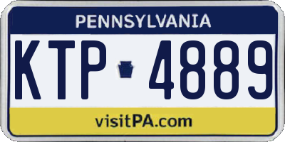 PA license plate KTP4889