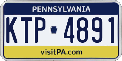 PA license plate KTP4891