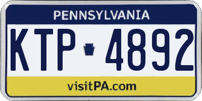 PA license plate KTP4892