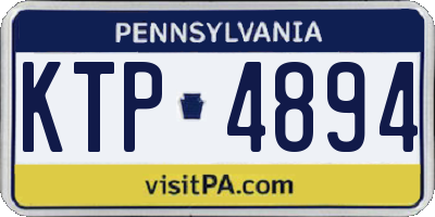 PA license plate KTP4894