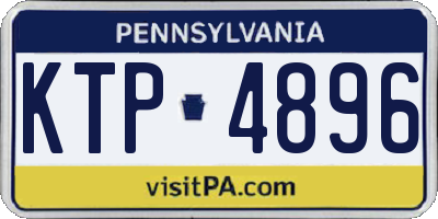 PA license plate KTP4896