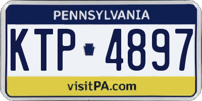 PA license plate KTP4897