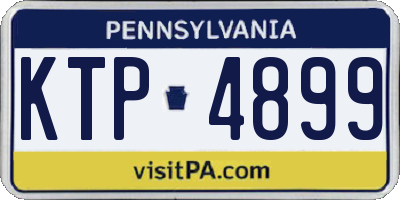 PA license plate KTP4899