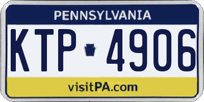 PA license plate KTP4906