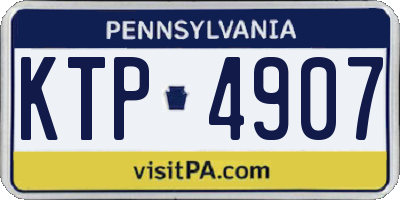 PA license plate KTP4907