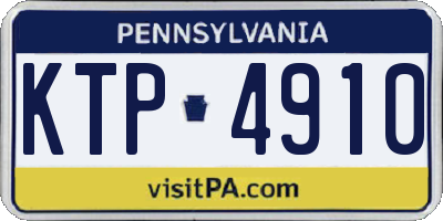 PA license plate KTP4910