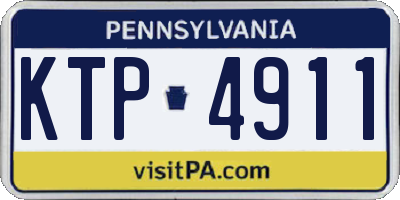 PA license plate KTP4911