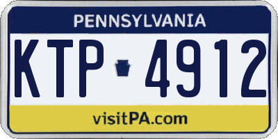 PA license plate KTP4912
