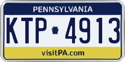 PA license plate KTP4913