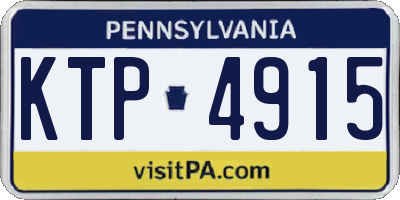 PA license plate KTP4915
