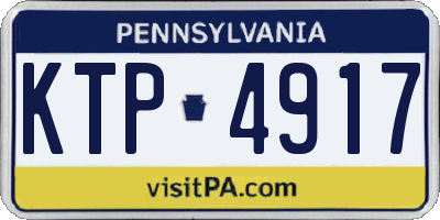 PA license plate KTP4917